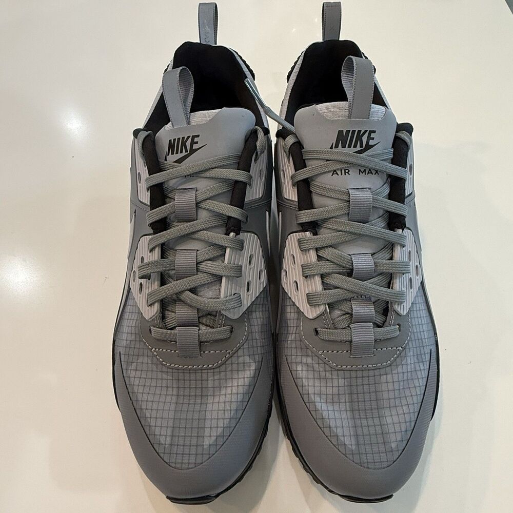 Men Size 10.5 Nike Air Max 90 Drift Shoes Cool Grey Neon Volt Sneaker IO1908-065 - Picture 2 of 8